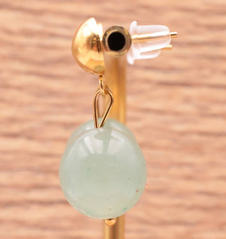 Boucles d’oreilles en Aventurine Verte – Chance & Harmonie