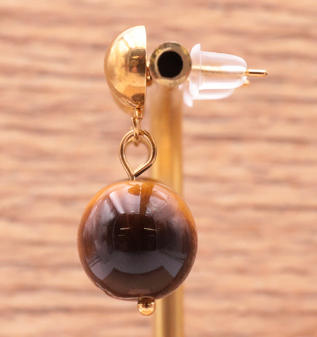 Boucles d’oreilles en Œil de Tigre – Force & Protection