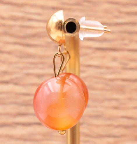 Boucles d’oreilles en Cornaline – Vitalité & Confiance