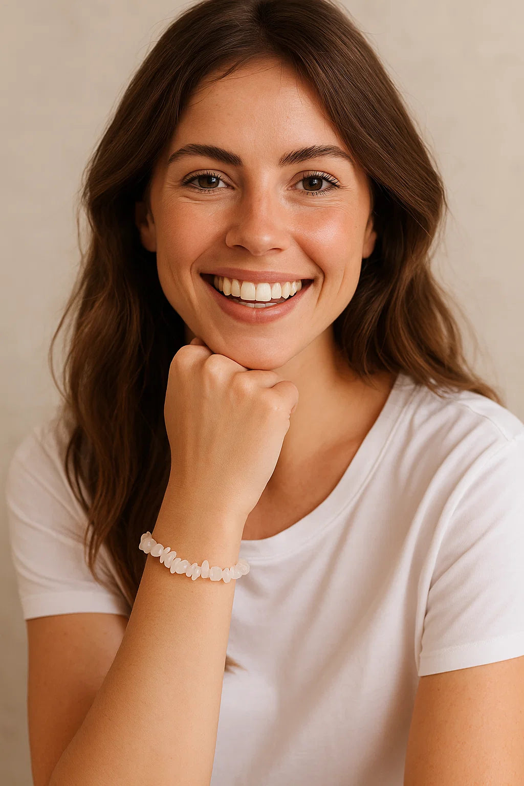 Bracelet Agate Blanche – Paix & Clarté intérieure