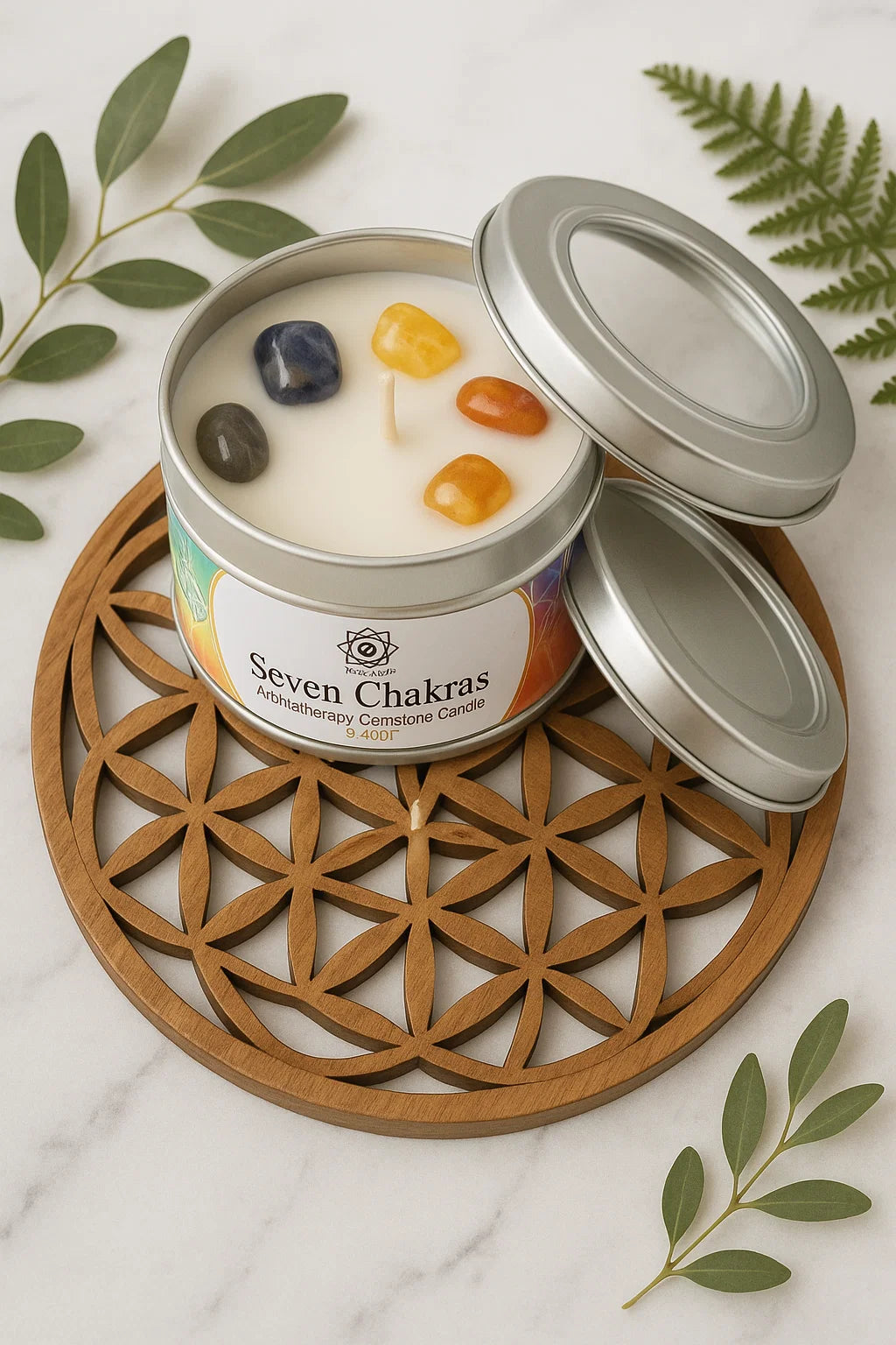 Bougie 7 Chakras – Équilibre & Élévation