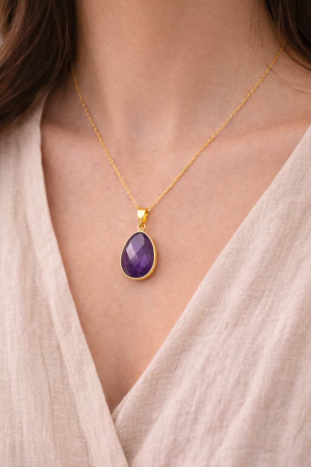 Pendentif Améthyste – Éveil du Chakra Couronne