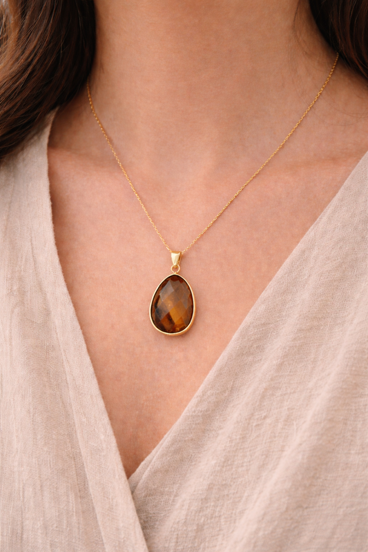 Pendentif Œil de Tigre – Protection & Force Intérieure