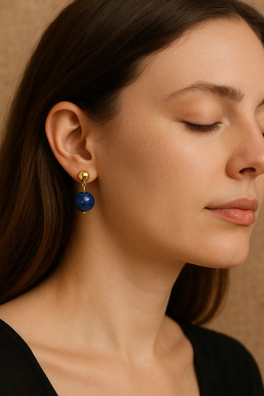 Boucles d’oreilles en Lapis Lazuli – Expression & Sagesse Intérieure