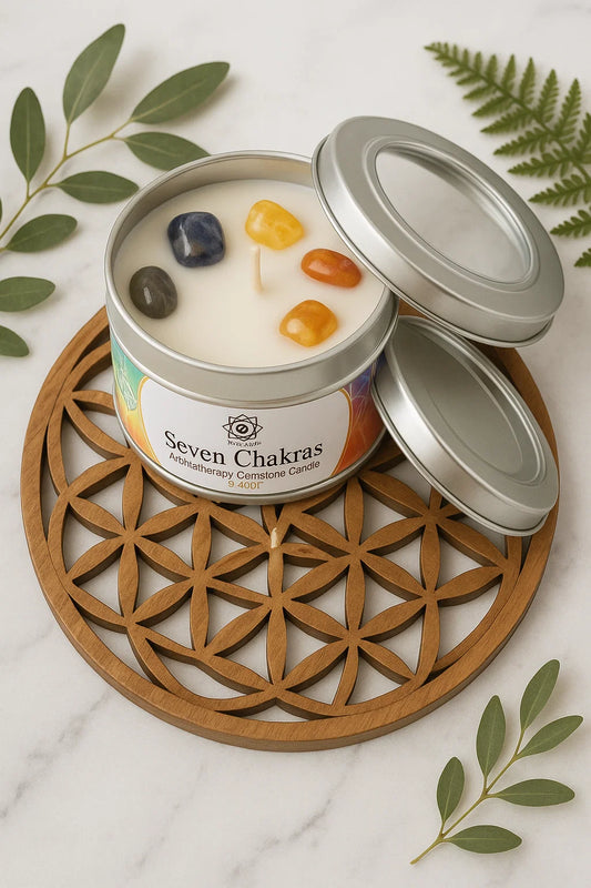 Bougie 7 Chakras – Équilibre & Élévation